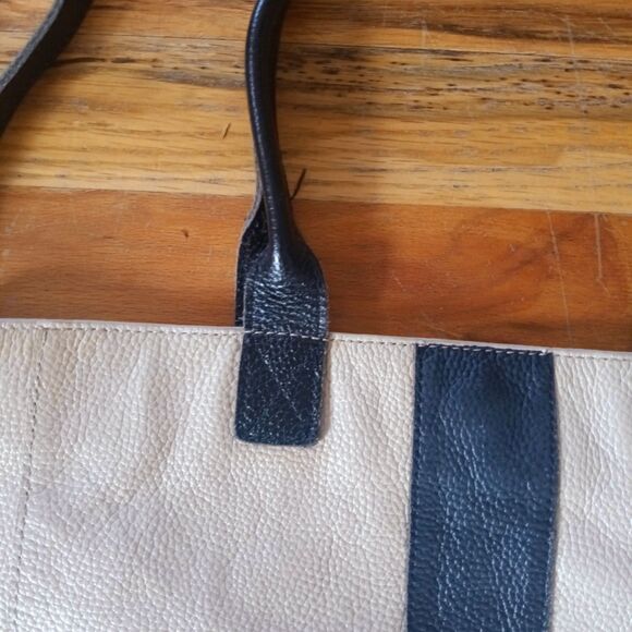 NOT Rationale EUGENIA cream leather tote stripe  Handmade Argentina - Picture 5 of 10